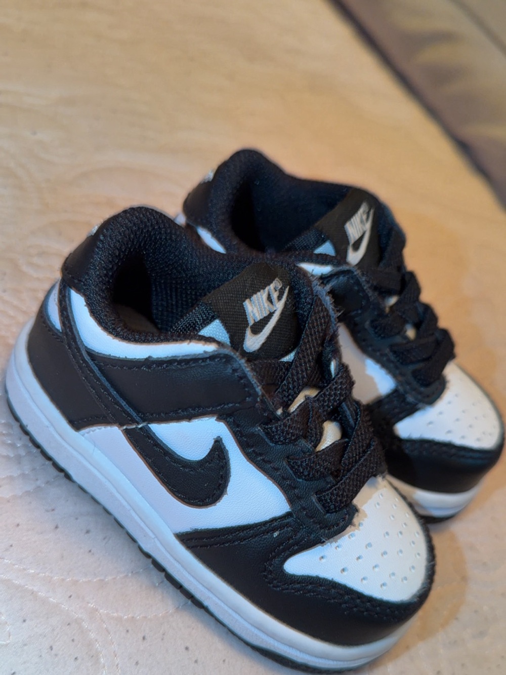 Nike Kids Black and White Low-Top Sneakers